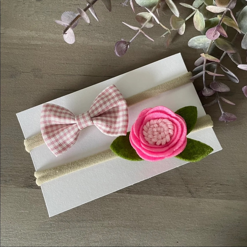 3/$20 🔷 Spring Floral Baby Girls Bow Headband